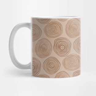 Abstract tree rings - Earthy tones Mug